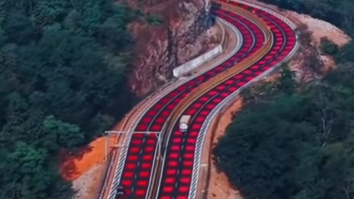 A razão incomum pela qual o país decidiu pintar as rodovias de vermelho