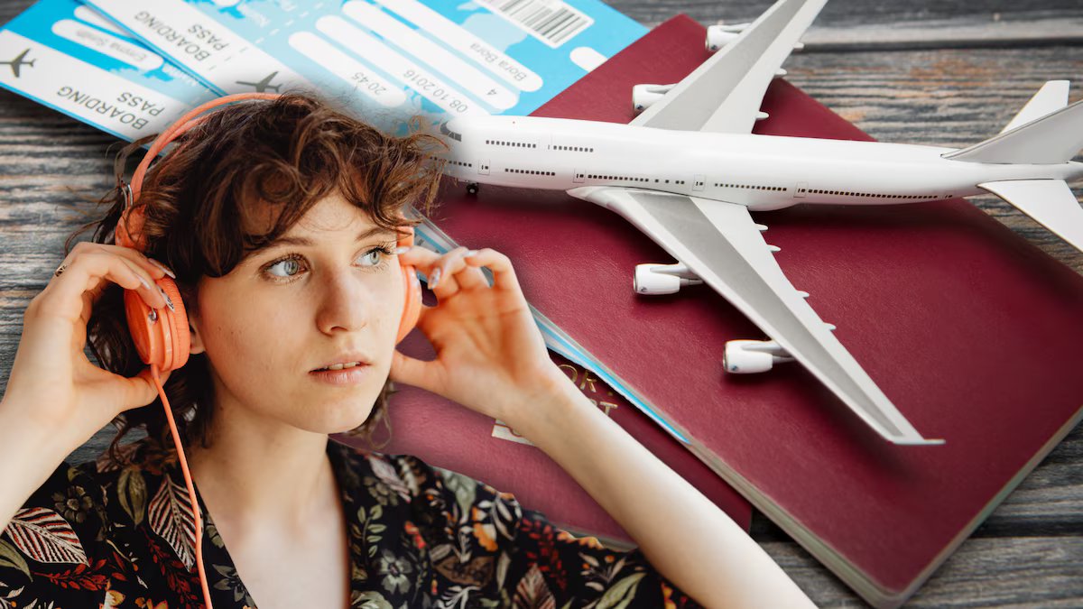 A regra, que a United Airlines aplica a todos os seus voos e que entrou em vigor em março; uso obrigatório de fones de ouvido.