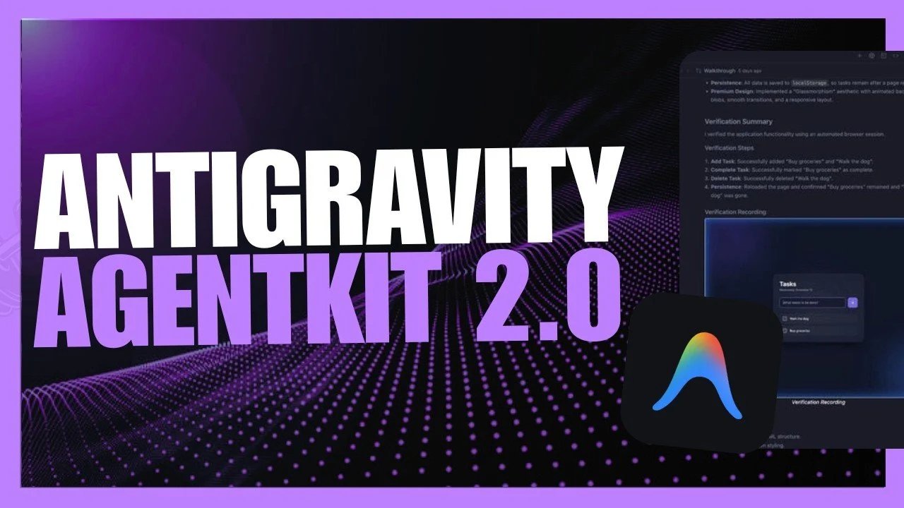 Antigravity AgentKit 2.0 e InForge: todos os aplicativos rápidos