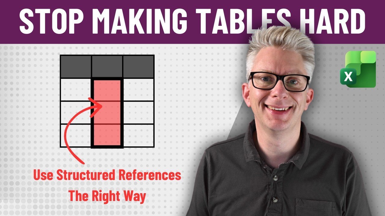 As referências estruturais no Excel são explicadas com um nome de tabela claro
