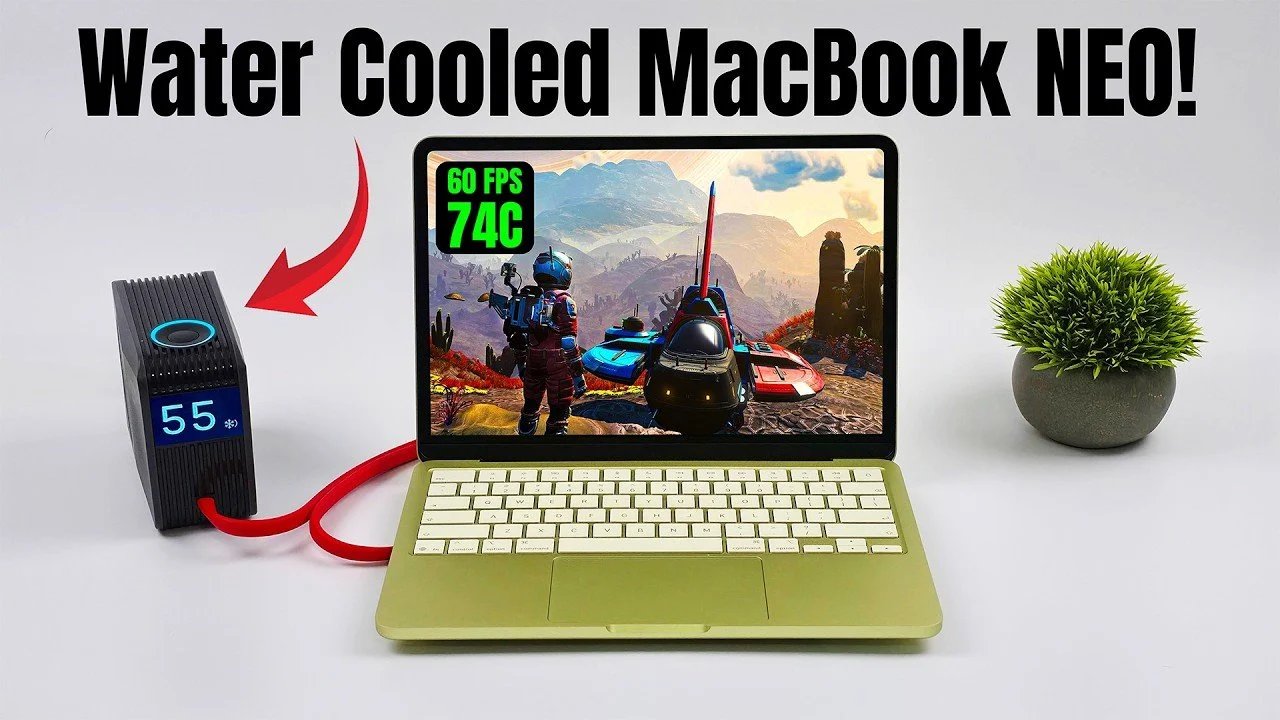 Como resfriar um Apple MacBook Neo com água (loop opcional)