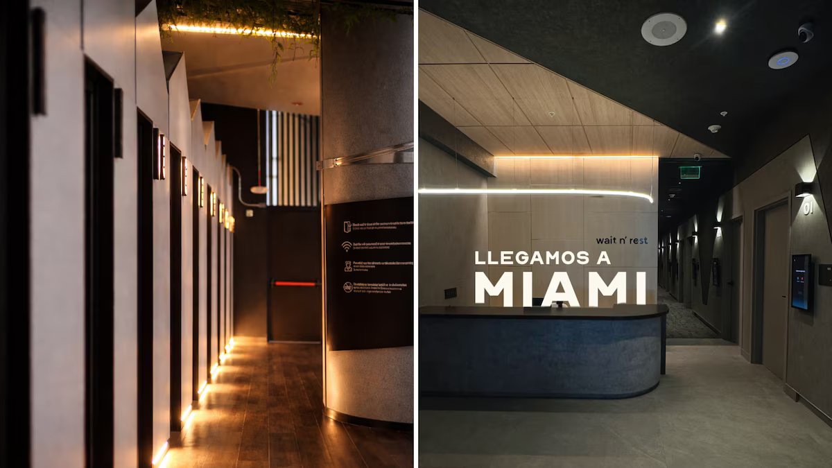 Durma no aeroporto de Miami. o que é Wait n’ Rest, um novo serviço com vista para a pista