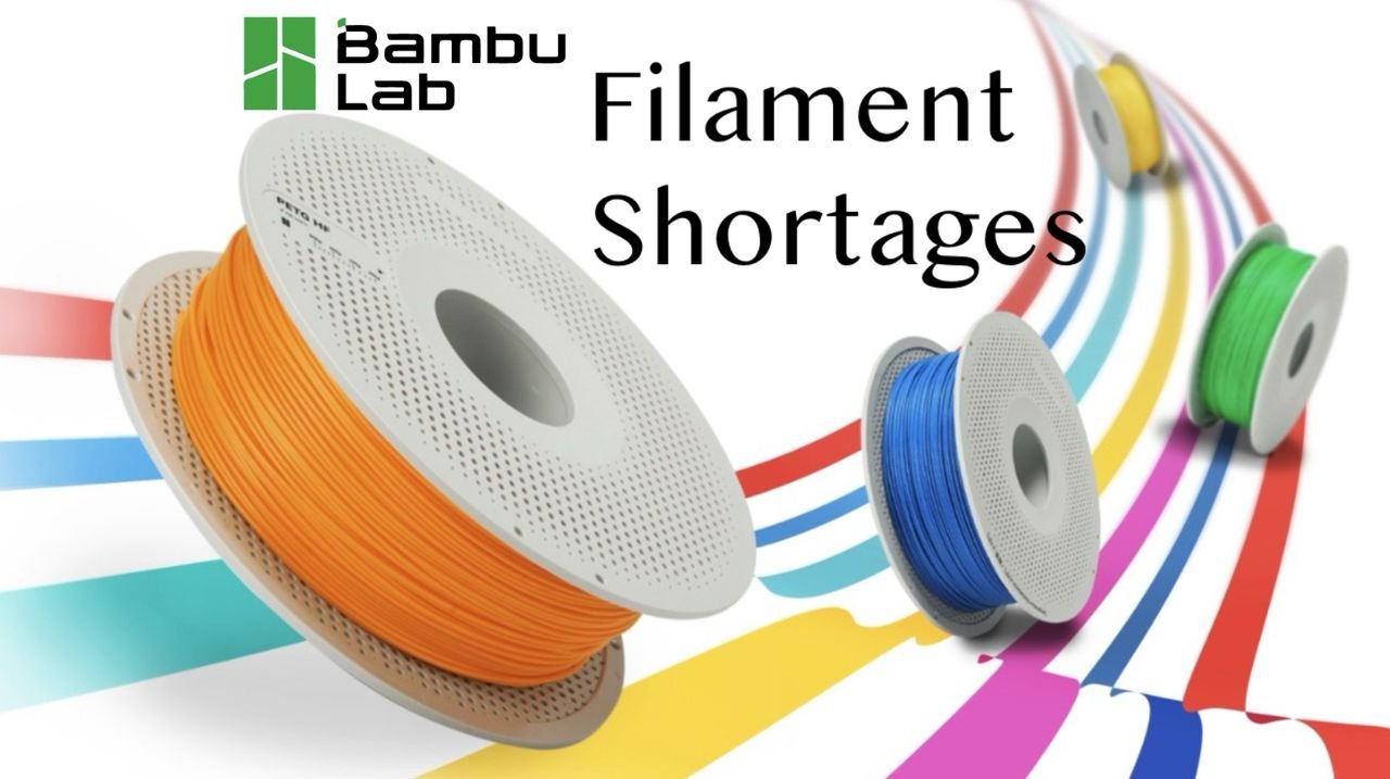 Escassez de filamentos do Bambu Lab: PETG High Flow esgotado, ABS faltando