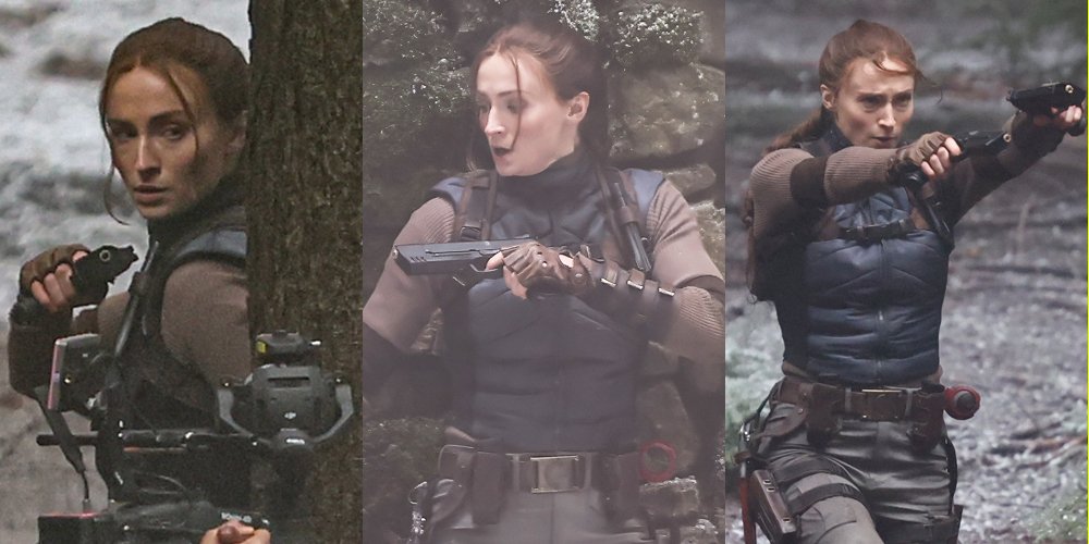 Fotos do set de ‘Tomb Raider’: Sophie Turner usa armas com o icônico traje de Lara Croft para uma cena de ação intensa! | lara croft, sophie turner | Notícias e fofocas sobre celebridades | Entretenimento, fotos e vídeos