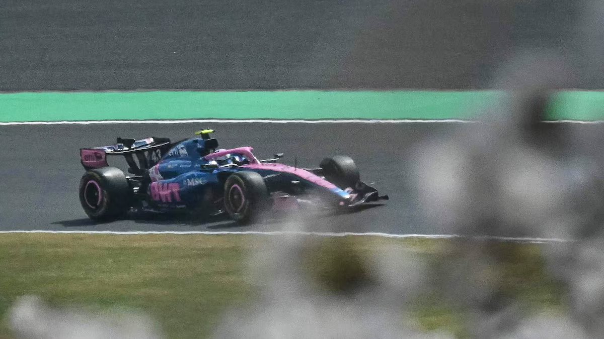 Franco Colapinto na qualificação para o Grande Prêmio do Japão, ao vivo