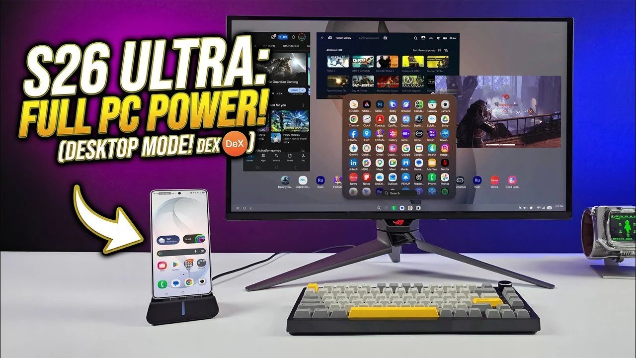 Galaxy S26 Ultra Gaming Dex: limite de 60 Hz e notas de emulação