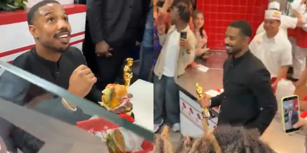 Michael B. Jordan chega ao In-N-Out após a vitória no Oscar de 2026 e recebe aplausos dos clientes (vídeo) | Oscar 2026, Michael B Jordan, Oscar | Notícias e fofocas sobre celebridades | Entretenimento, fotos e vídeos