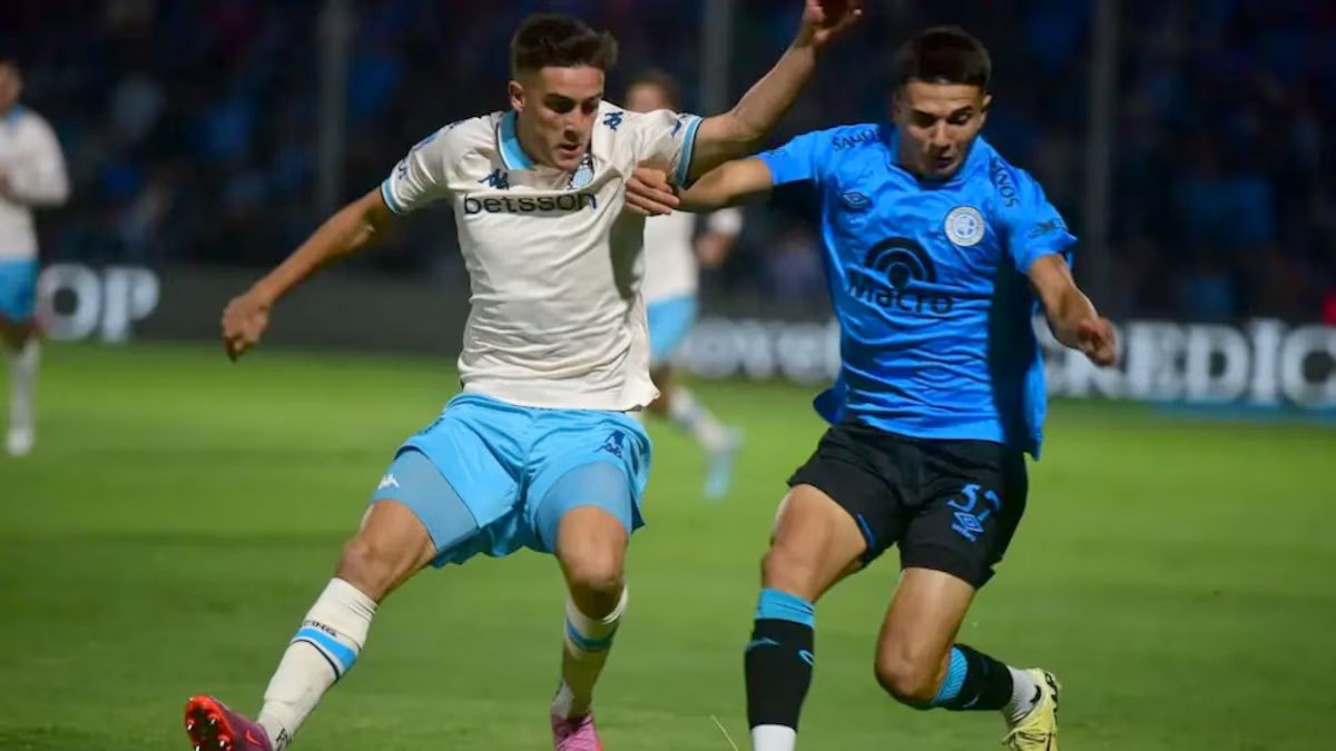 O Racing superou um promovido Belgrano (que perdeu um pênalti) e um erro e mais uma “agressão” de Rojo a um companheiro.