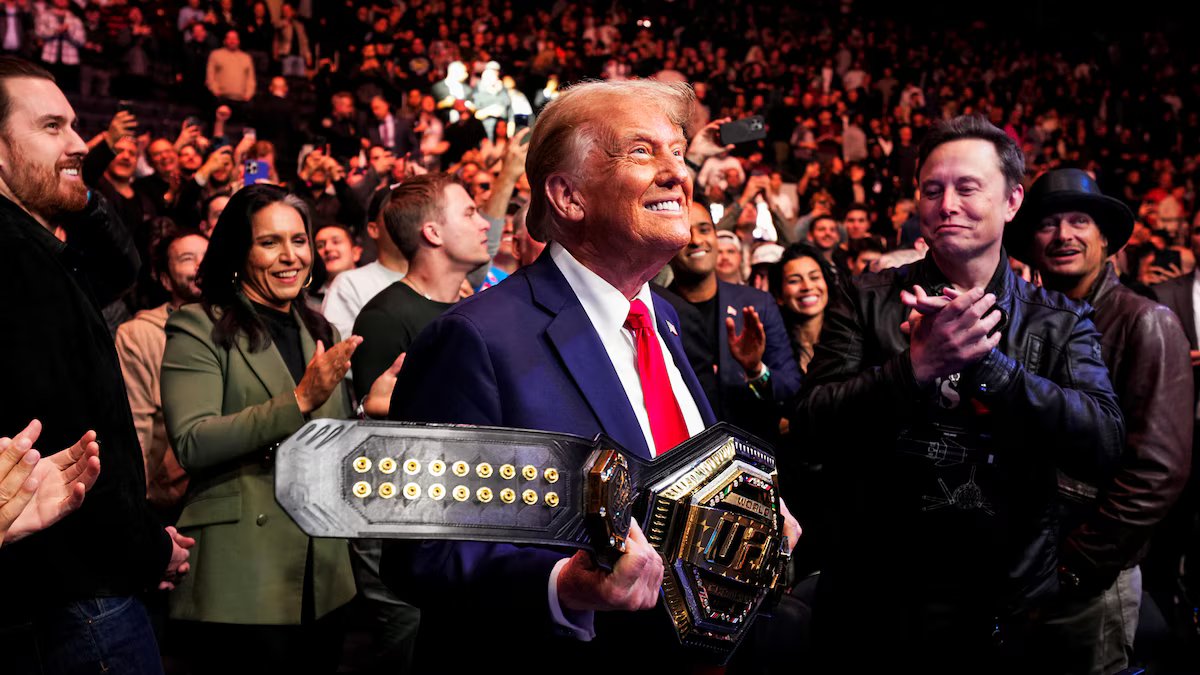 O UFC chegou à Casa Branca para comemorar os 250 anos da independência dos EUA e o aniversário de Trump