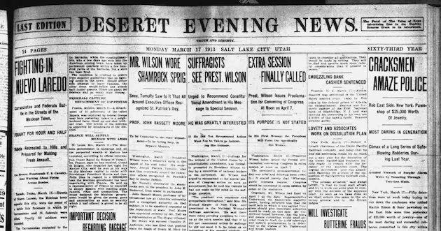 O presidente Woodrow Wilson realizou a primeira conferência de imprensa presidencial em 1913 – Deseret News