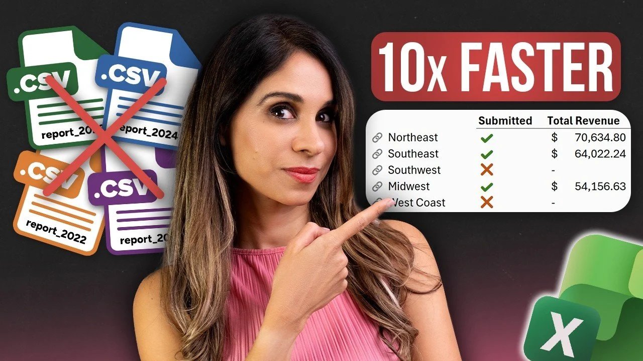 Painel do Excel: importe e monitore dados CSV dinamicamente