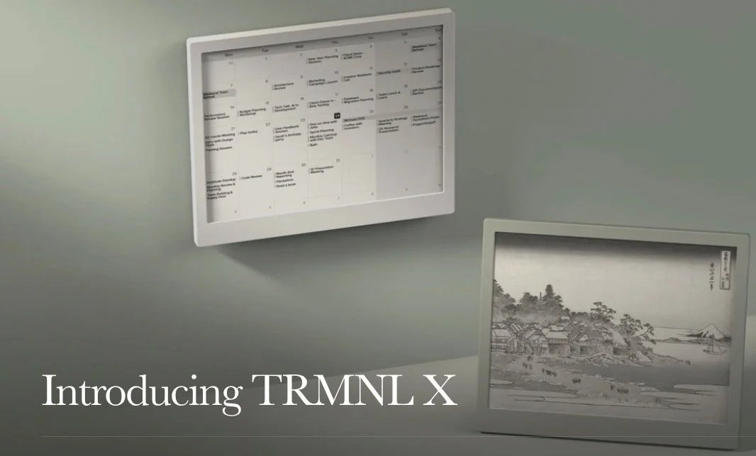 TRMNL X: tela E-Ink de 10,3 polegadas com bateria de longa duração