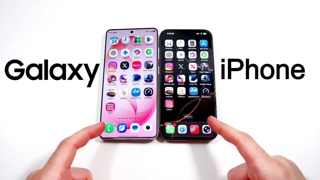 Teste de velocidade máxima do Galaxy S26 Ultra e iPhone 16 Pro