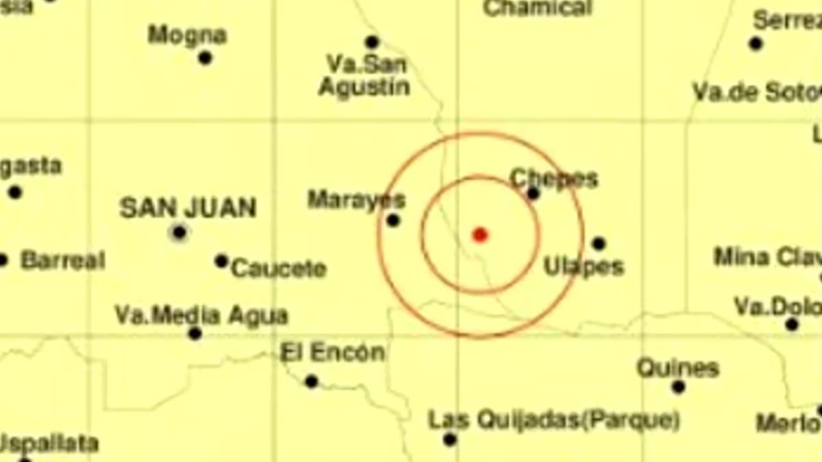 Um forte terremoto ocorreu em La Rioja. foi sentida em Córdoba e em três outros estados do centro e oeste do país.