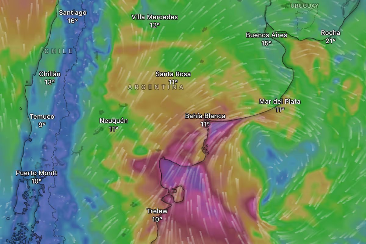 Alerta para um ciclone extratropical na AMBA. que horas chega e o que esperar neste domingo