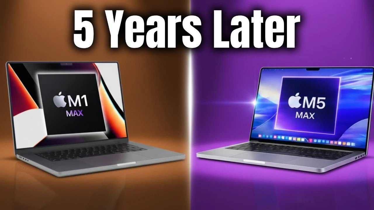 Apple M5 Max e M1 Max MacBook Pro: comparação de 2026