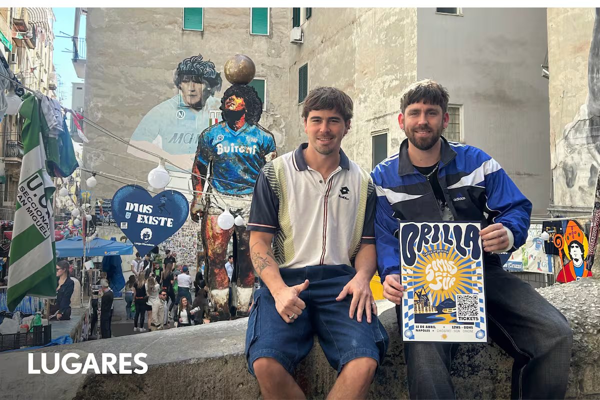 Asado, fruta e casal. um festival que fez de Nápoles um pedacinho da Argentina