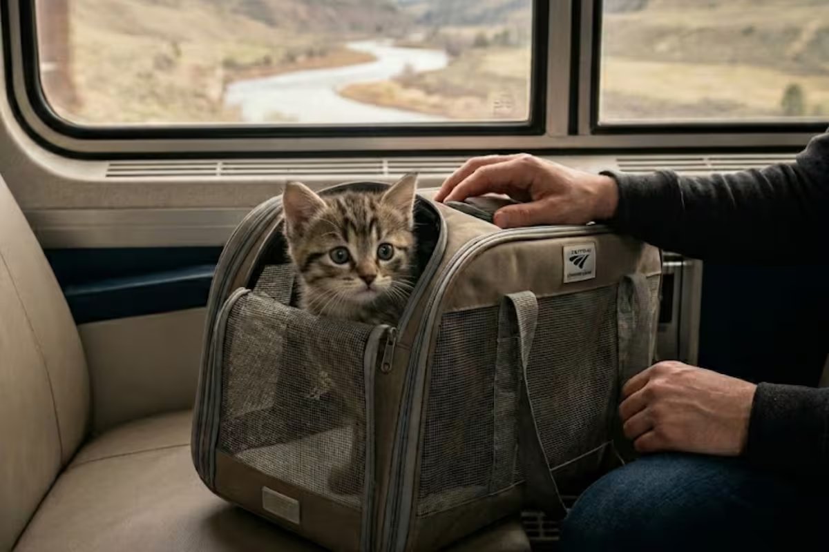 Cães e gatos nos trens da Amtrak. como levá-los e quanto cobram por cada segmento em abril de 2026