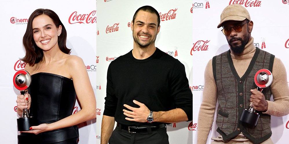CinemaCon homenageia Noah Centineo, Zoey Deutch, LaKeith Stanfield e outros com prêmios especiais na cerimônia de encerramento! | 2026 CinemaCon, Adam Scott, Catherine Laga’aia, cinemacon, James Cameron, Lakeith Stanfield, Noah Centineo, Queen Latifah, Zoey Deutch | Notícias e fofocas sobre celebridades | Entretenimento, fotos e vídeos