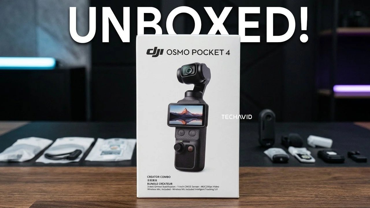 DJI Osmo Pocket 4 Unboxing e acessórios Creator Combo