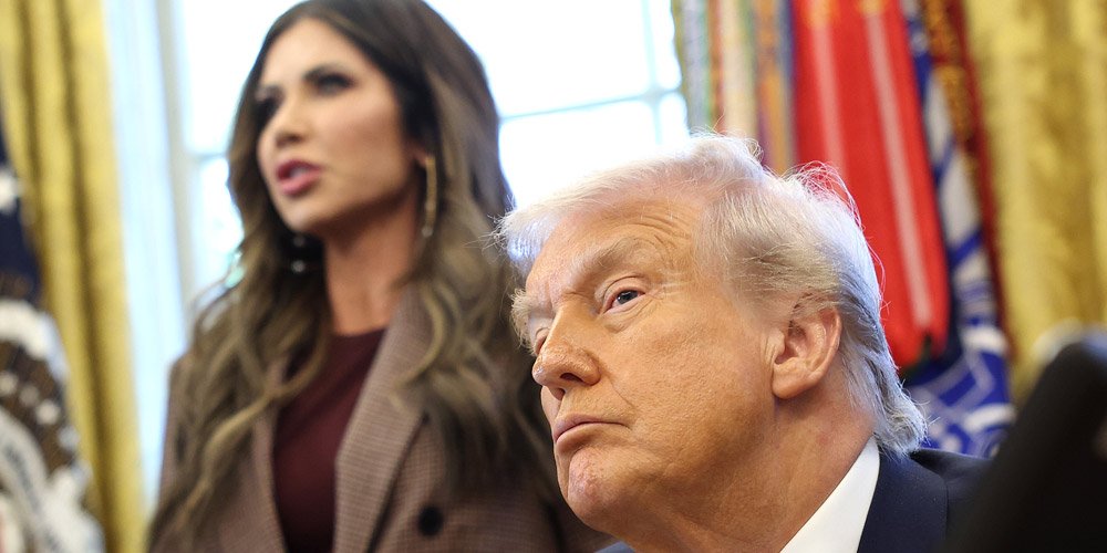 Donald Trump reage à reportagem sobre o marido de Kristi Noem, Bryon, supostamente travestido | Bryon Noem, Donald Trump, Kristi Noem | Notícias e fofocas sobre celebridades | Entretenimento, fotos e vídeos