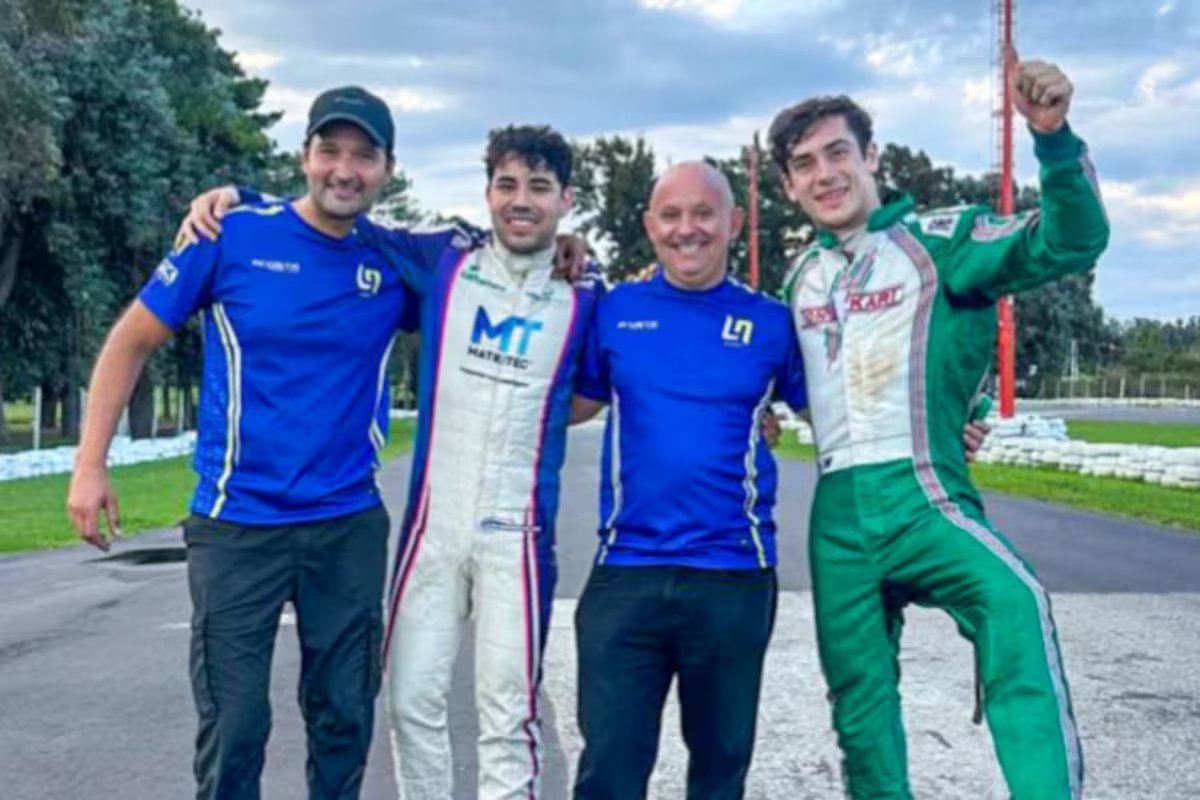 Franco Colapinto na Argentina. uma corrida de kart em Zárate e uma visita à equipa que a compõe