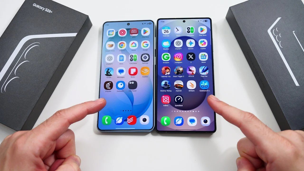 Galaxy S26 Plus vs Galaxy S25 Ultra: especificações comparadas