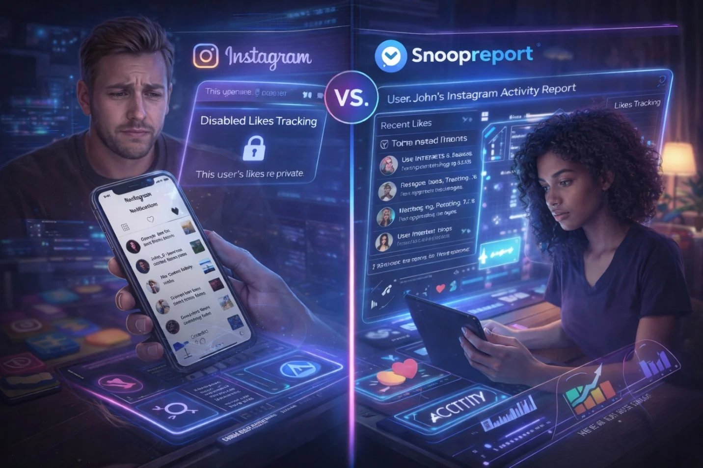 Hack do Instagram: como ver o que alguém gosta no Instagram com o Snoopreport.