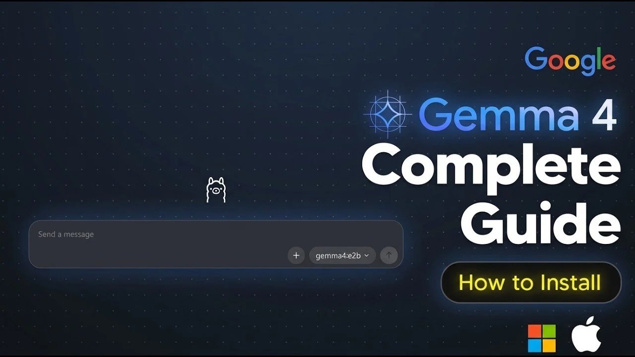 Instale facilmente o Google Gemma 4 localmente no Windows, Mac e Linux.