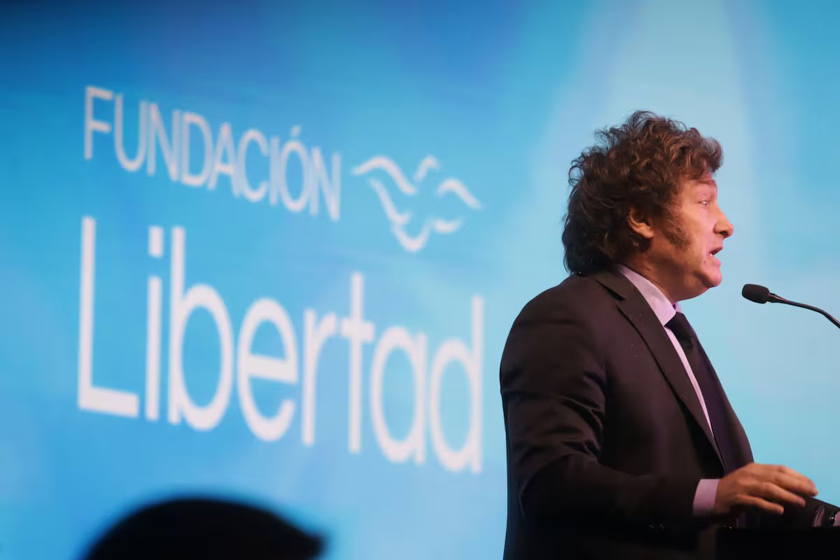 Javier Millei encerra o jantar anual da Fundação Libertad