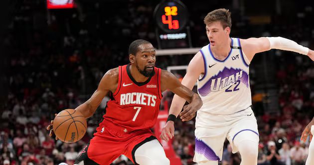 Jazz de 25 pontos de Kevin Durant venceu Rockets por 34 – Deseret News