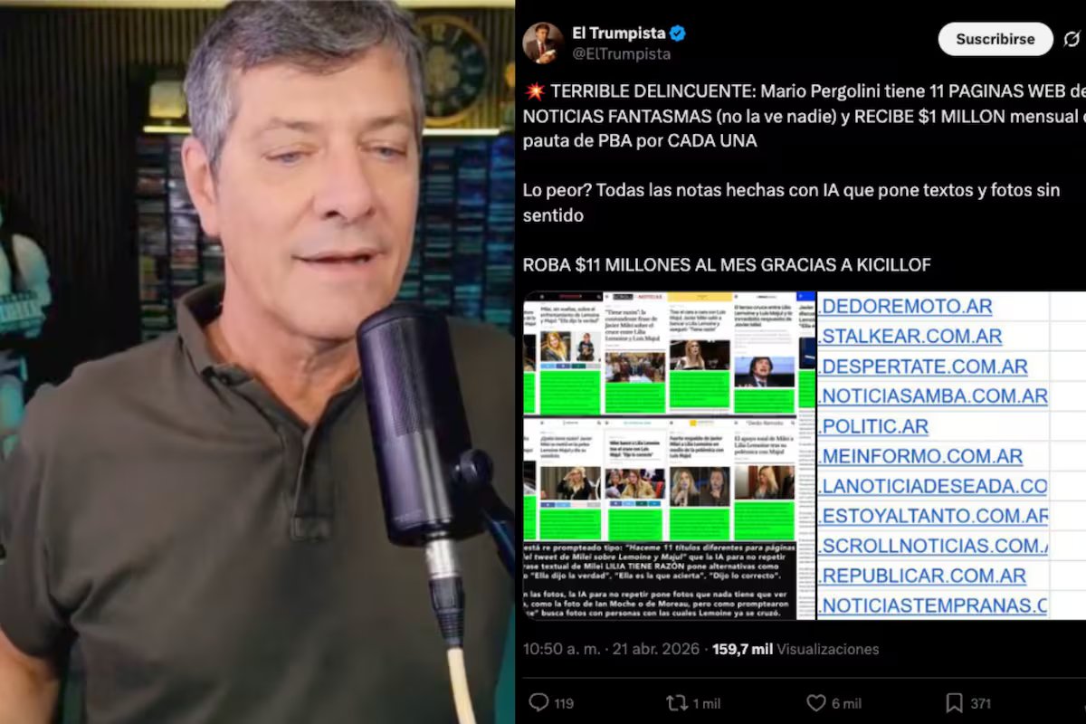 Mario Pergolini falou sobre o protesto dos trolls libertários que o acusaram de receber instruções de Kitsilof.