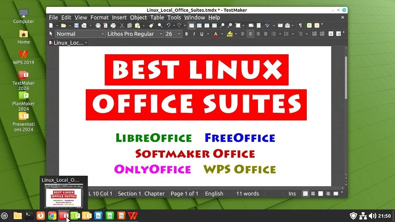 Melhores alternativas do Microsoft Office para Linux 2026