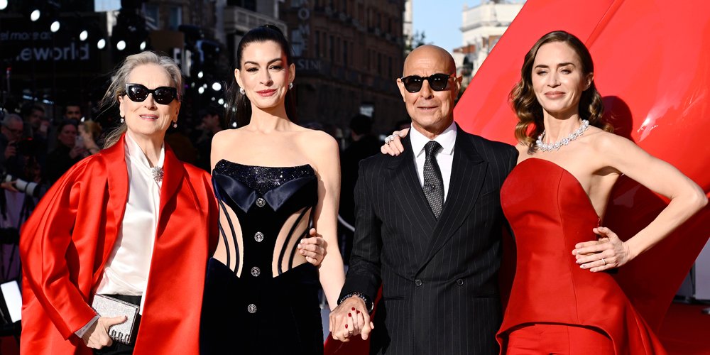 O elenco de ‘Devil Wears Prada 2’ brilha na estreia europeia (Fotos) | Anne Hathaway, Caleb Hearon, Calum Harper, Emily Blunt, Felicity Blunt, Kenneth Branagh, Meryl Streep, Simone Ashley, Stanley Tucci, O Diabo Veste Prada 2 | Notícias e fofocas sobre celebridades | Entretenimento, fotos e vídeos