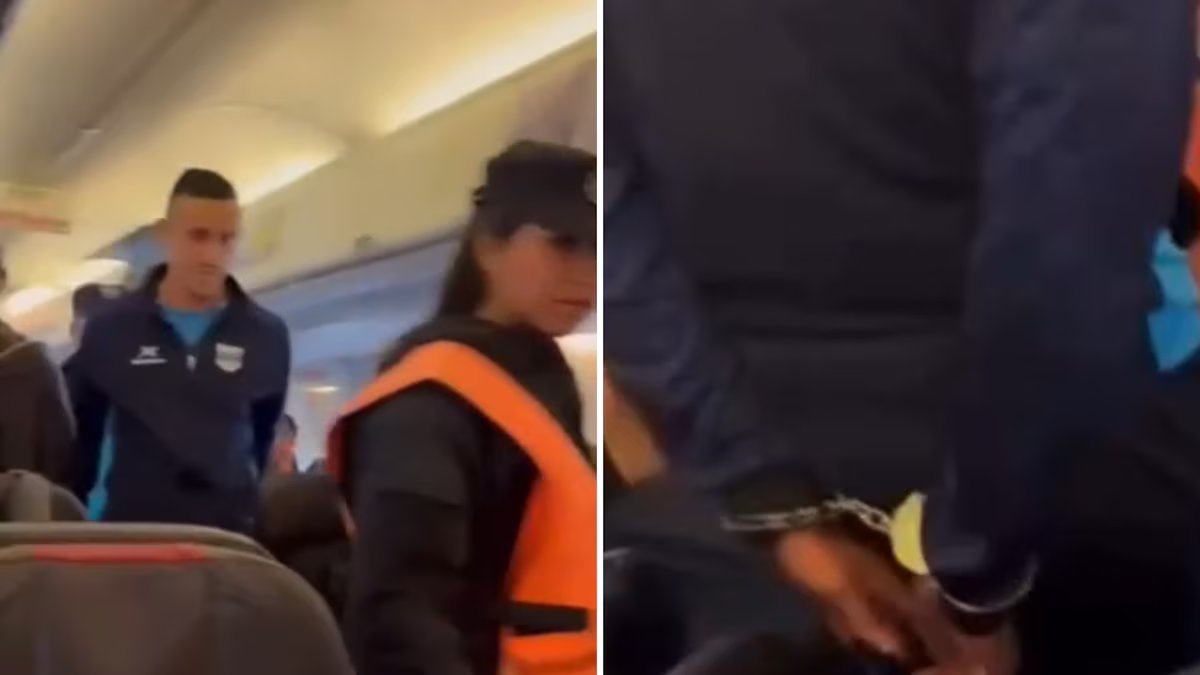 O jogador de futebol gritou “bomba” durante o vôo de Jujuy, o avião foi evacuado e detido.