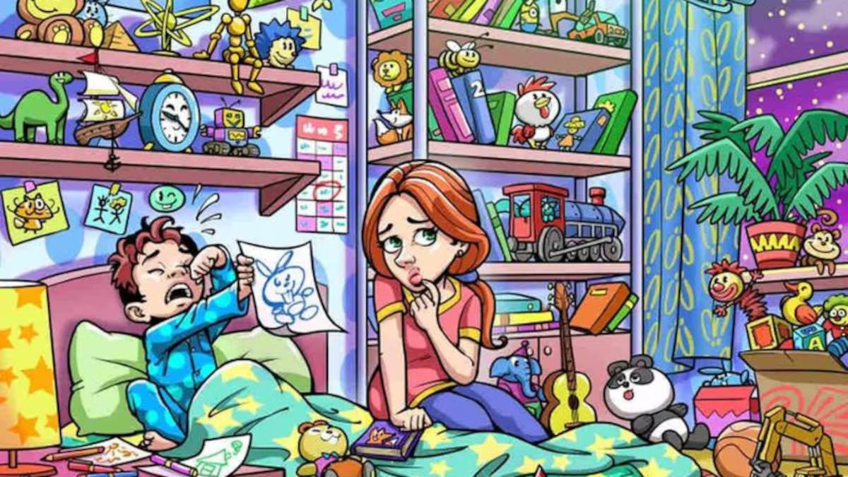 Quebra-cabeça visual. Encontre o bicho de pelúcia perdido em menos de dez segundos