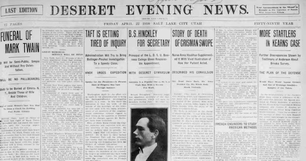 Relembrando Mark Twain que visitou Utah em 1861 – Deseret News