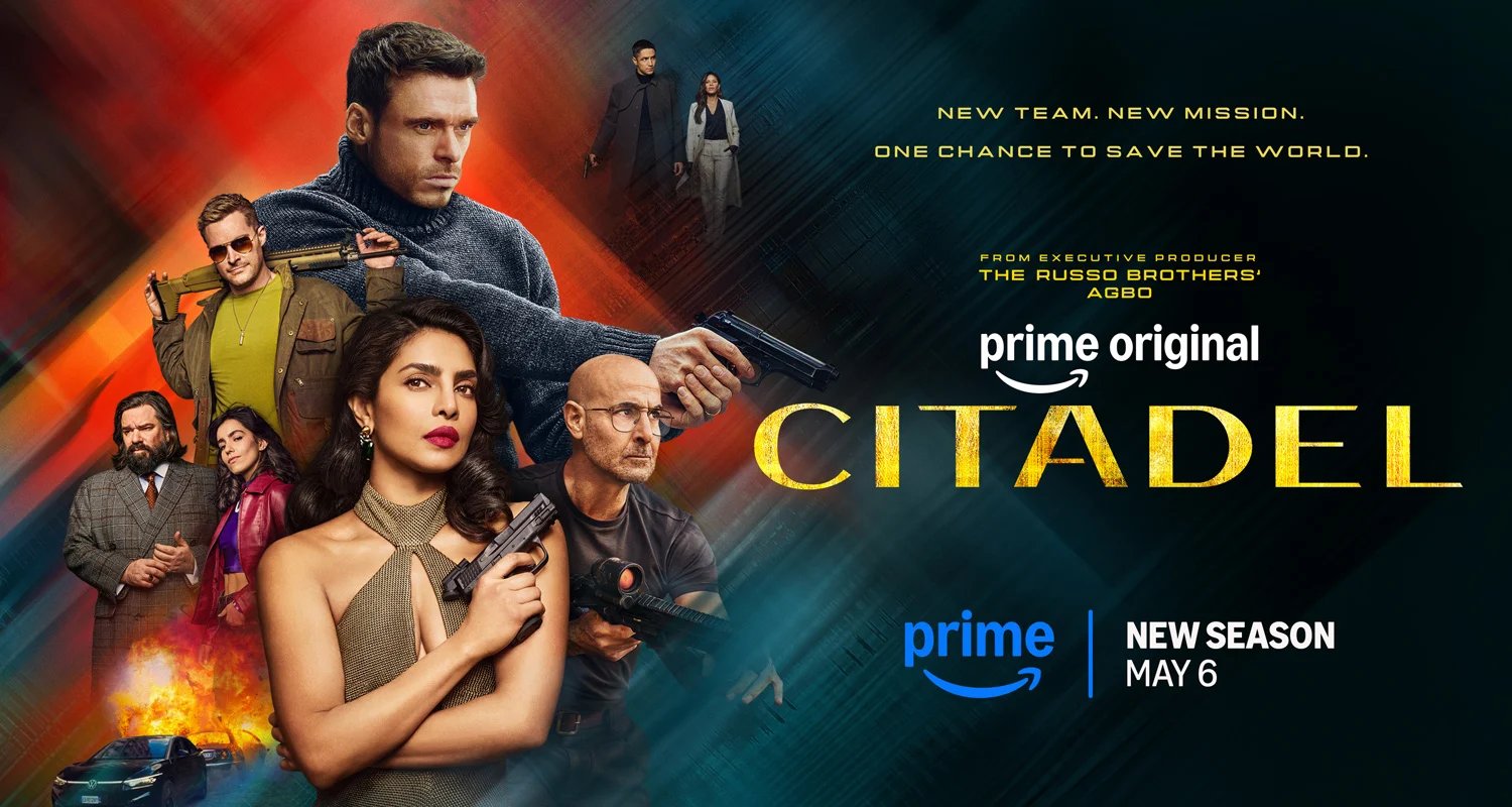 Richard Madden, Priyanka Chopra Jonas e Stanley Tucci retornam no trailer da 2ª temporada de ‘Citadel’, data de lançamento revelada – assista agora! | Ashleigh Cummings, Citadel, Gabriel Leone, Jack Reynor, Lesley Manville, Lina El Arabi, Matt Berry, Merle Dandridge, Prime Video, Priyanka Chopra Jonas, Rayna Vallandingham, Richard Madden, Stanley Tucci, TV, Trailer | Notícias e fofocas sobre celebridades | Entretenimento, fotos e vídeos