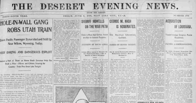 Robert Leroy Parker nasceu neste dia em 1866 em Beaver, Território de Utah – Desert News