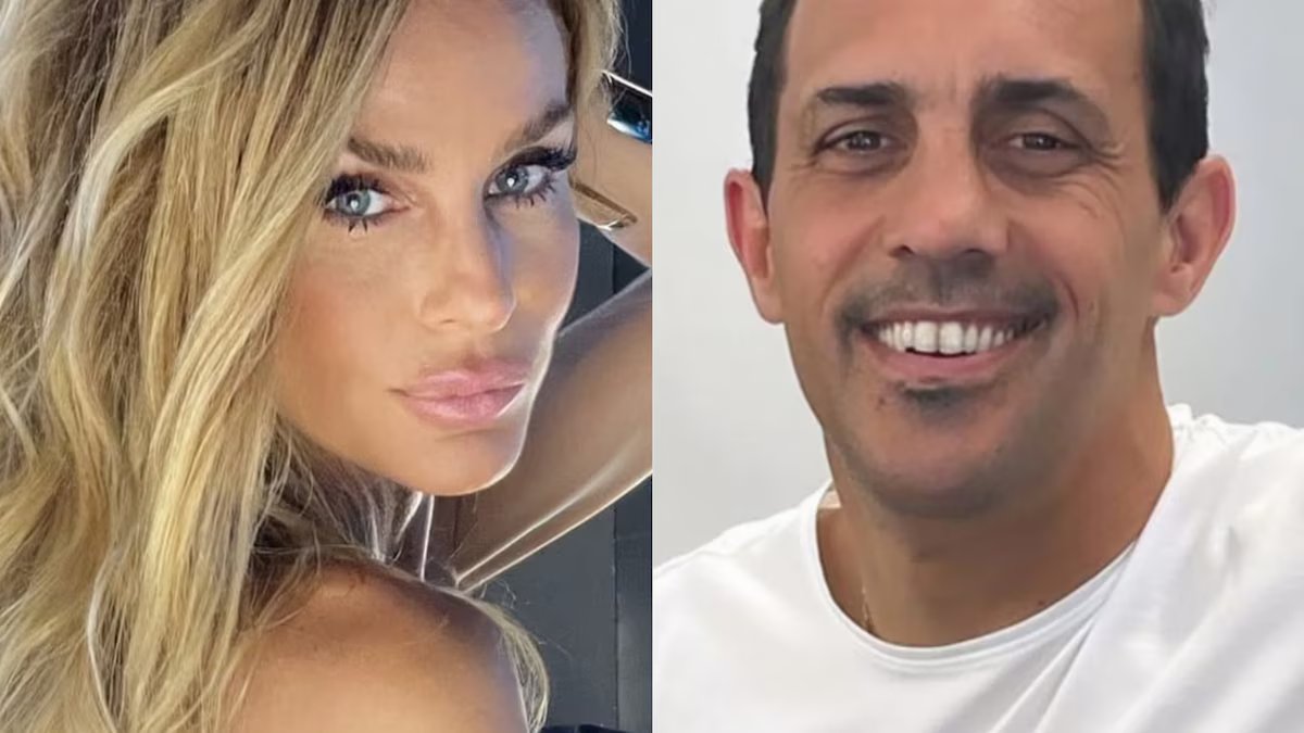 Sabrina Rojas e José Chatruk se beijam. o romance menos esperado de uma modelo e ex-jogador de futebol.