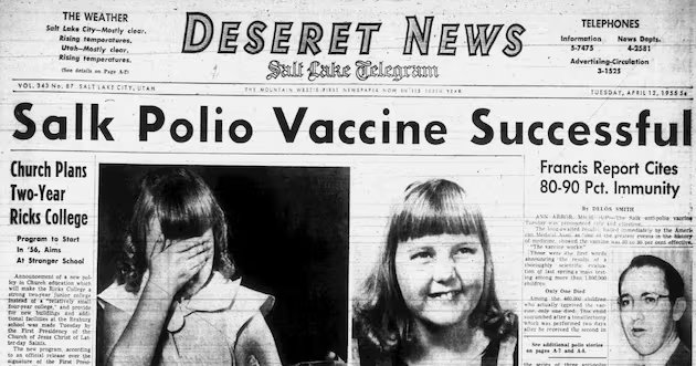 Salk e os corajosos ‘pioneiros’ venceram a poliomielite com a vacina em 1955 – Deseret News