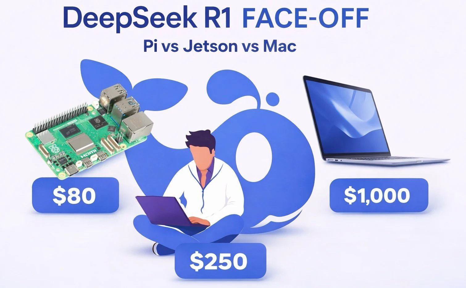 Teste DeepSeek R1 usando Raspberry Pi 5 vs Jetson Orin Nano vs Mac