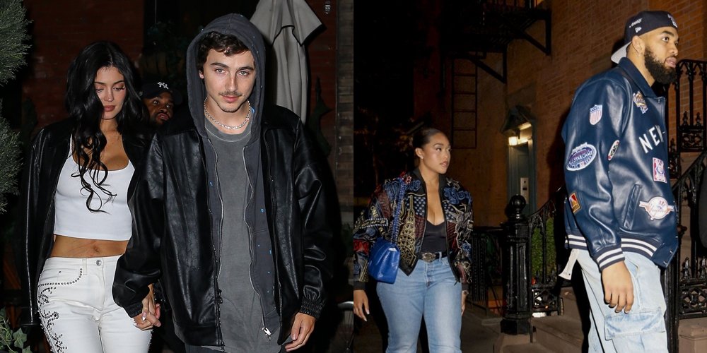 Timothee Chalamet e Kylie Jenner jantam no 4 Charles após o jogo dos Knicks, Jordyn Woods e Karl-Anthony Towns também fotografados no hotspot! | Jordyn Woods, Karl-Anthony Towns, Kylie Jenner, Timothee Chalamet | Notícias e fofocas sobre celebridades | Entretenimento, fotos e vídeos