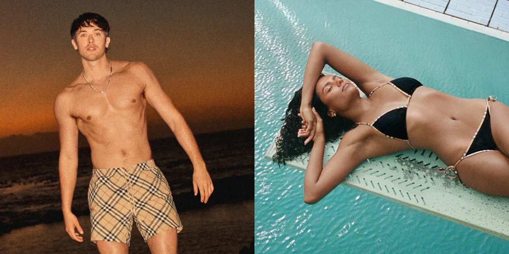 Tom Blyth e Simone Ashley vestem trajes de banho para a campanha de verão da Burberry! | Burberry, Moda, Simone Ashley, Tom Blyth | Notícias e fofocas sobre celebridades | Entretenimento, fotos e vídeos