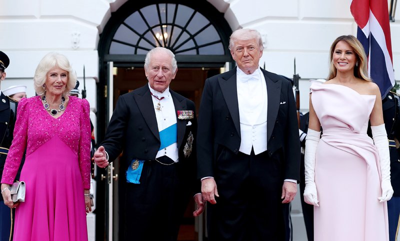 Trump oferece jantar de Estado para a realeza britânica; Melania Trump e Rainha Camilla usam vestidos rosa | Donald Trump, fotos de eventos, rei Charles, Melania Trump, política, rainha Camilla | Notícias e fofocas sobre celebridades | Entretenimento, fotos e vídeos