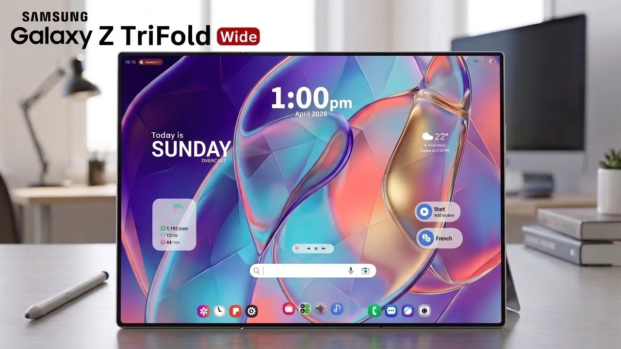 Vazamento amplo de patente do Samsung Galaxy Z TriFold: tablet-telefone