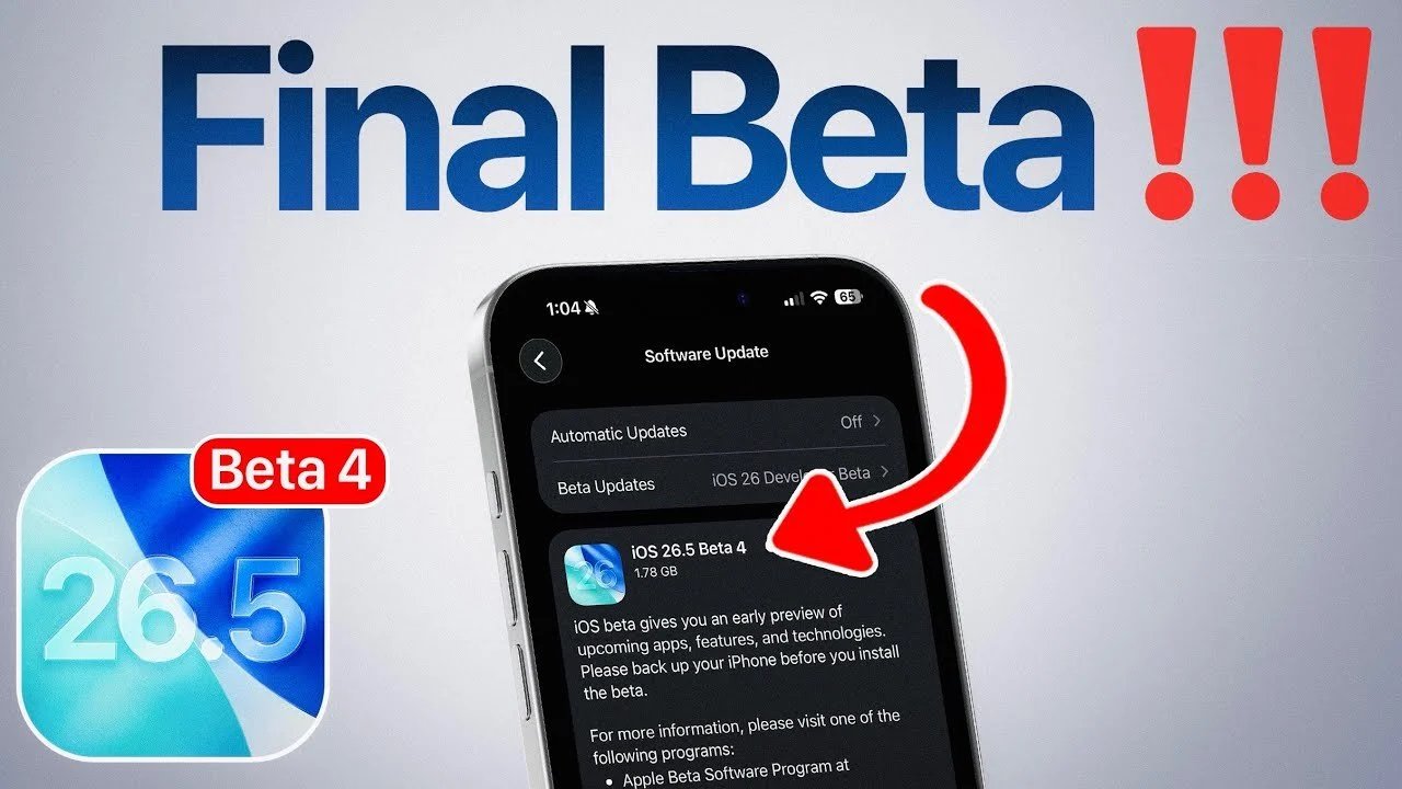Versão iOS 26.5 Beta 4: notas de estabilidade e data estimada de RC