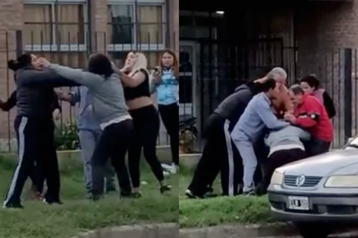 Vídeo: Quatro mães brigam do lado de fora de uma escola em Venado Tuerto