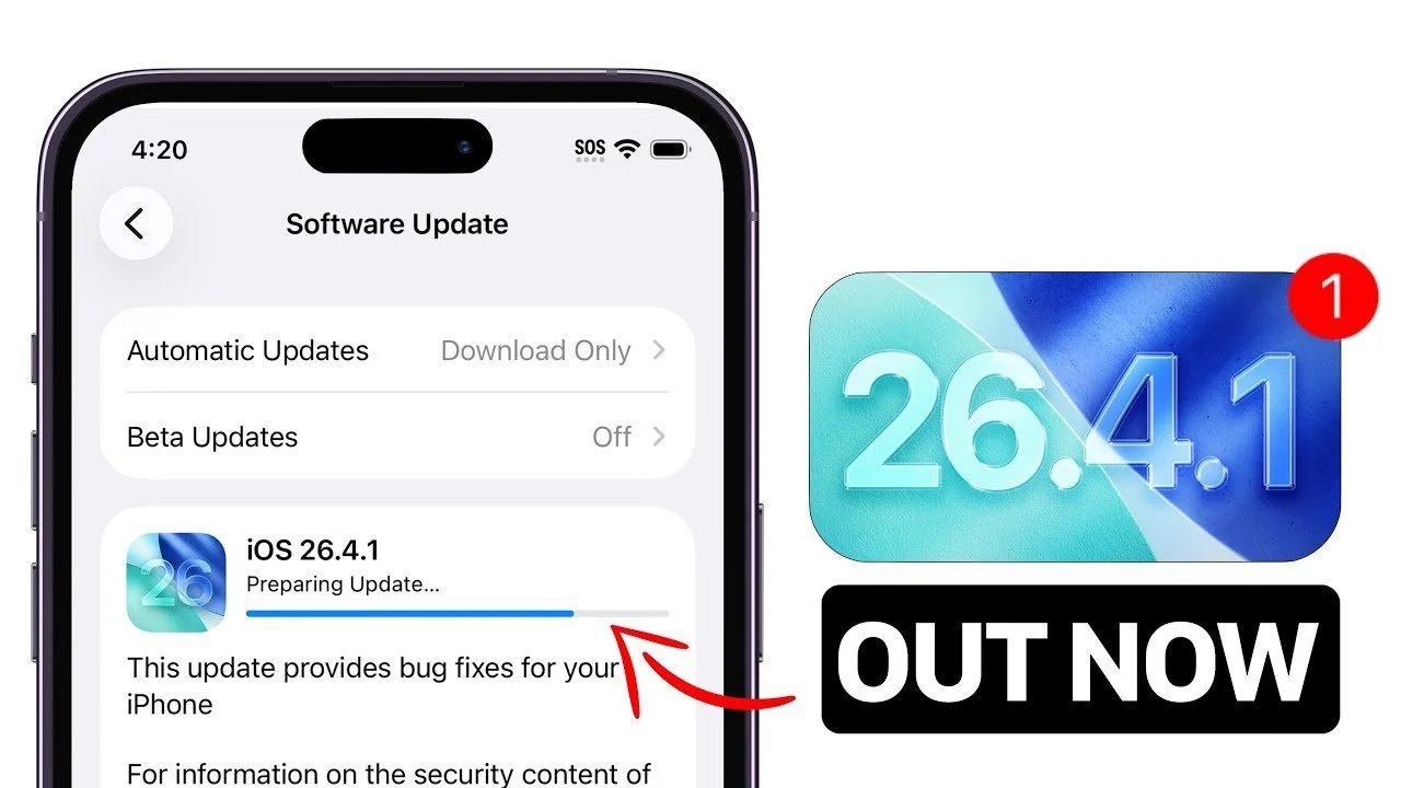 : iOS 26.4.1 foi lançado! Finalmente corrige o consumo de bateria do iPhone