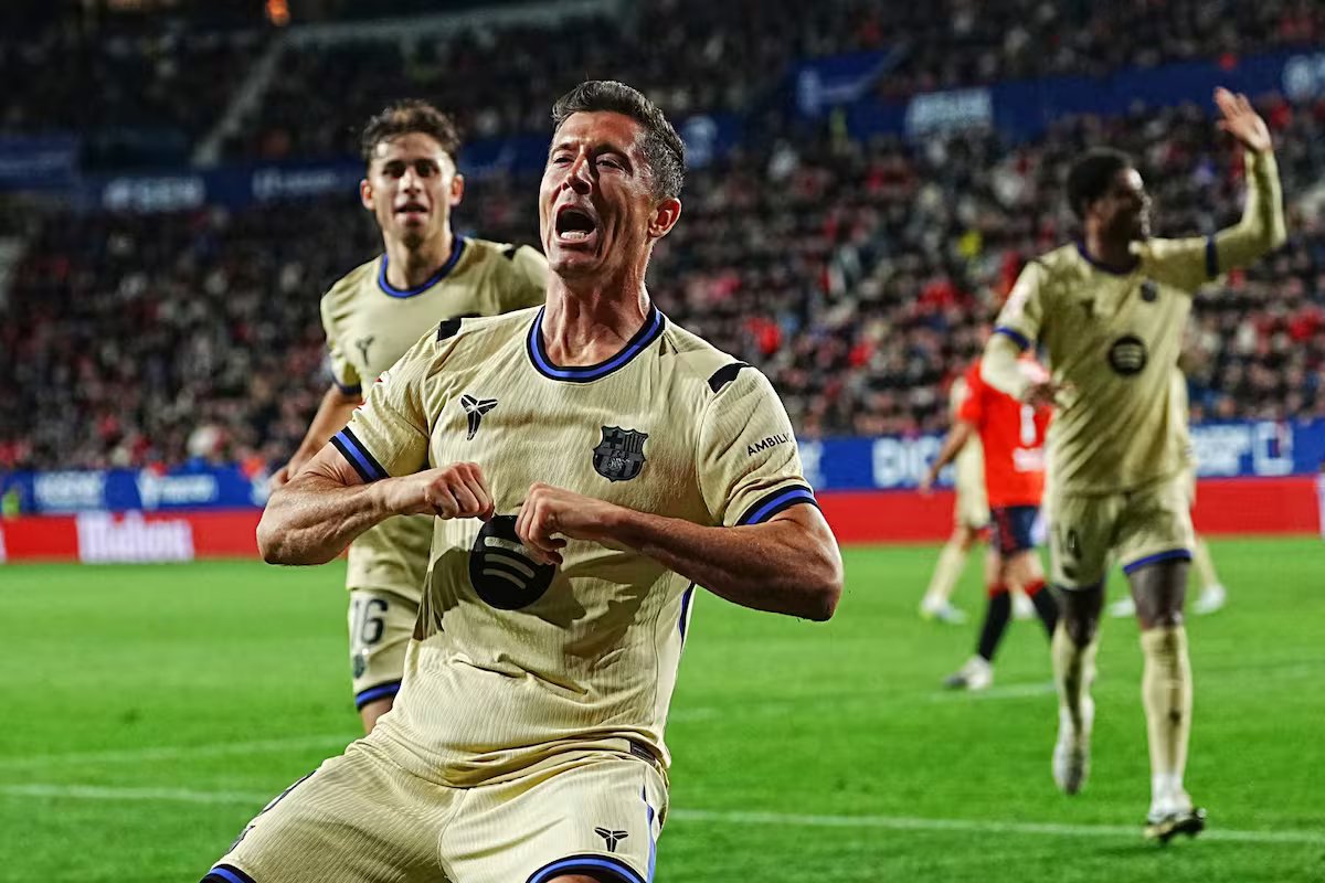 Barcelona vence o Osasuna no final e espera que o Real Madrid não vença neste domingo para se sagrar campeão